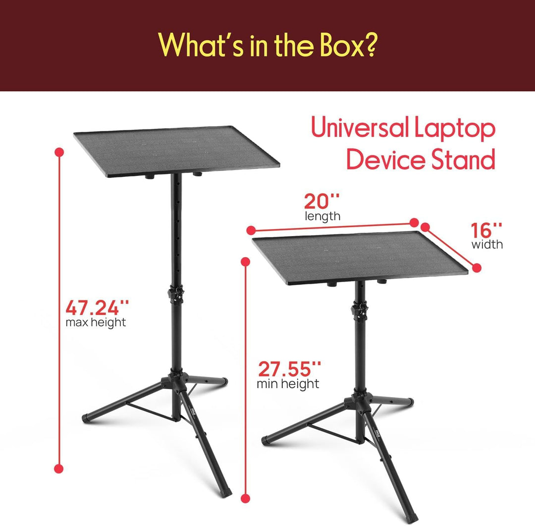 Pyle Laptop Ständer, Dj Laptop Stand, Projektor Ständer, Beamer Stativ & Halterung, Projektor Stände