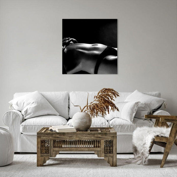 Bilder auf Leinwand Anatomie Frau nackt Leinwandbild mit Rahmen 60x60cm Wandbilder Dekoration Wohnzi