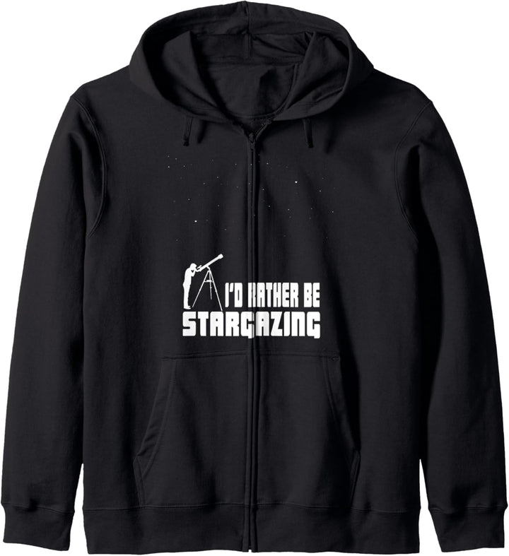 Ich würde eher Sterngucker sein Teleskop Sterne Planeten Kapuzenjacke