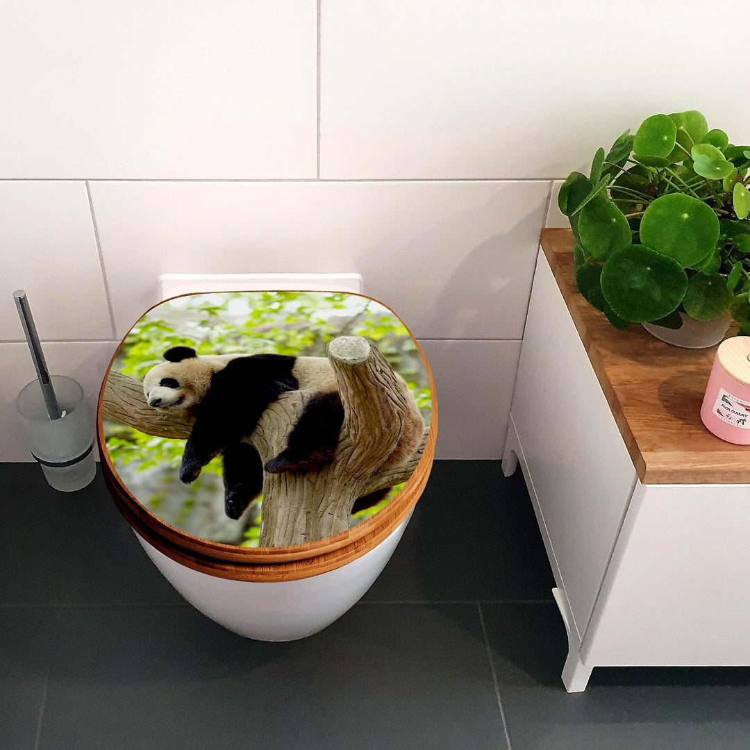 banjado Design WC Sitz Bambus Absenkautomatik 45,8x37,5cm - Toilettendeckel mit Absenkautomatik Holz