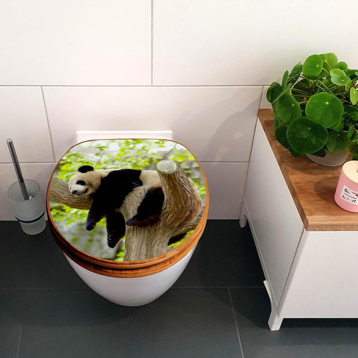 banjado Design WC Sitz Bambus Absenkautomatik 45,8x37,5cm - Toilettendeckel mit Absenkautomatik Holz