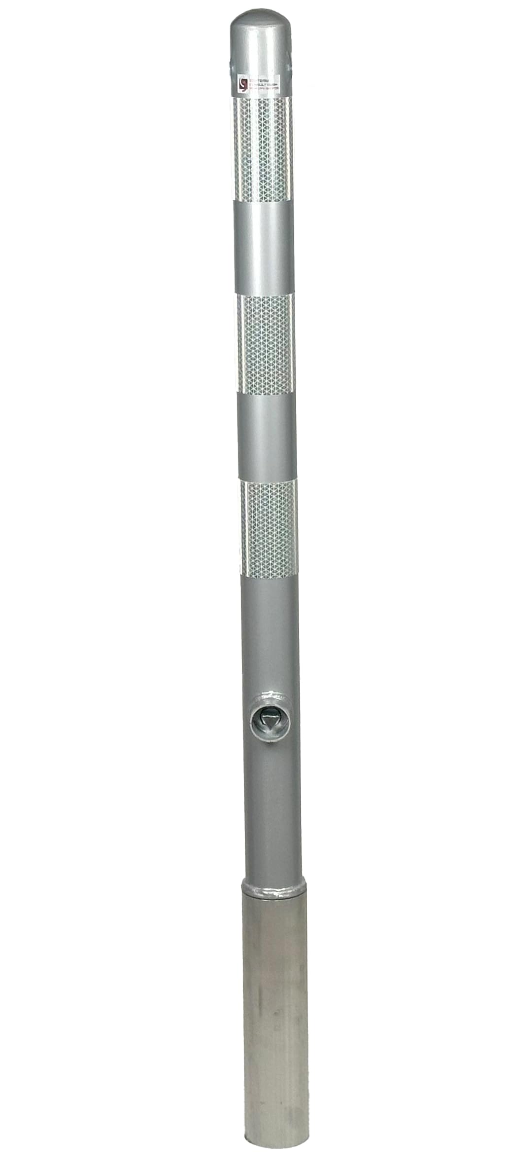 ES-Team UVAP80.03 Absperrpfosten Ø60mm x 900 mm über Flur Stahl verzinkt, Herausnehmbar DIN 3223 Dre