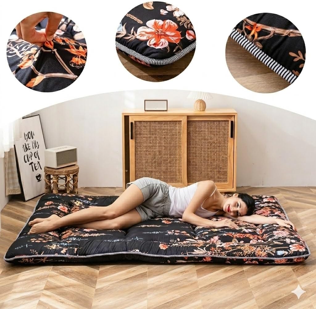 MAXYOYO Japanische Futon Matratze, Gestepptes Tatami Matte Futonmatratze, Klappmatratze für Boden- u