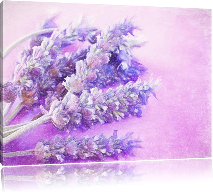 Pixxprint Lavendel als Leinwandbild/Grösse: 100x70 / Wandbild/Kunstdruck/fertig bespannt, 100x70