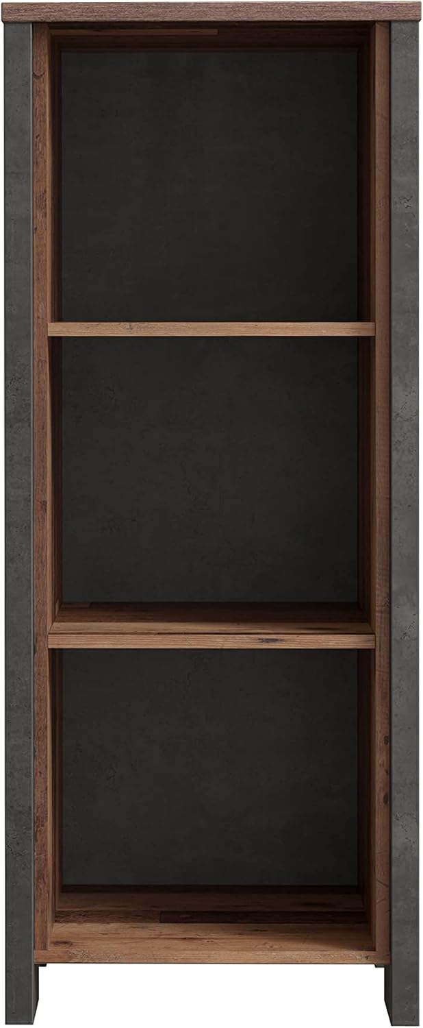 Forte Clif Regal, Holzwerkstoff, Old – Wood Vintage / Betonoptik Dunkelgru, B/H/T: 47 / 115,1 / 41,6