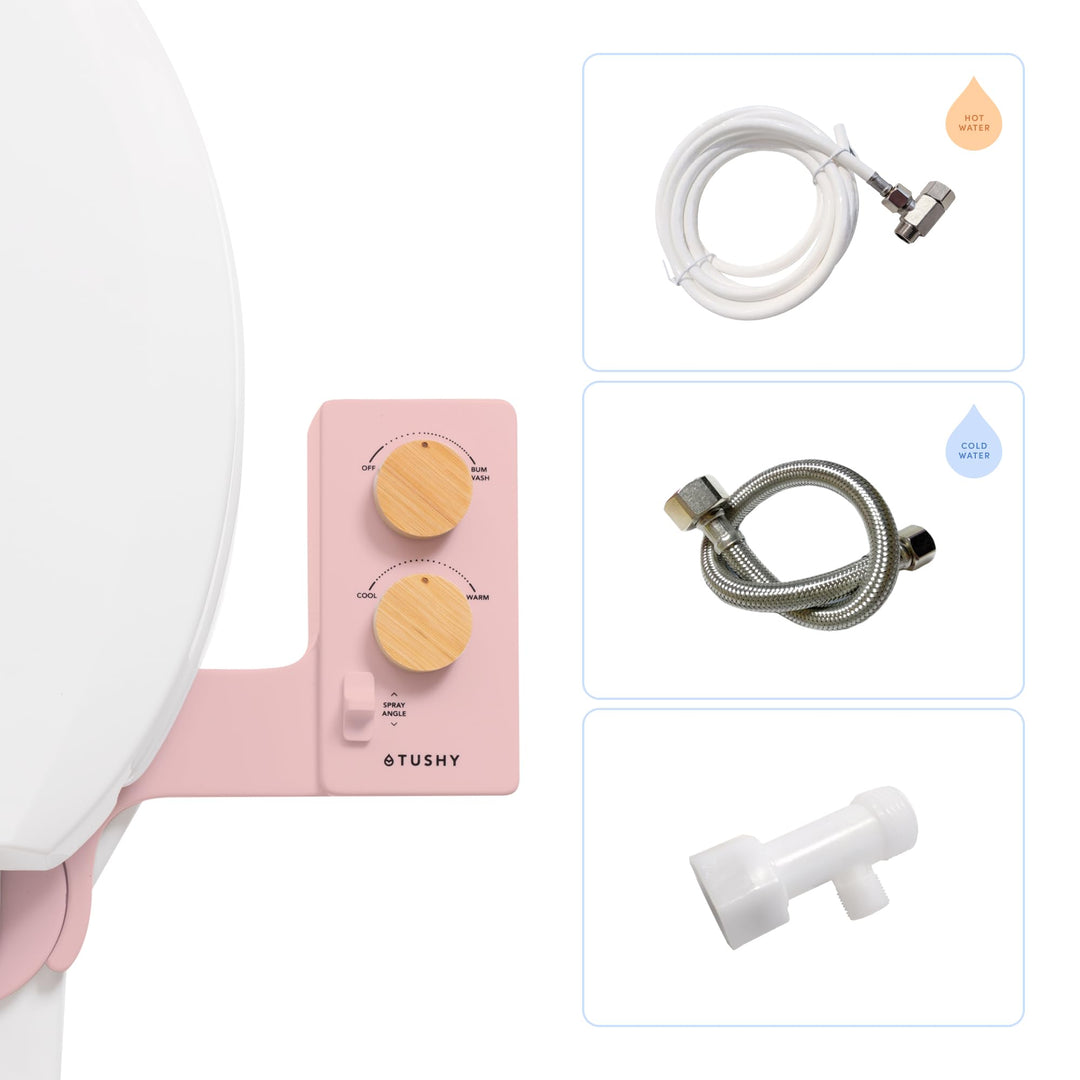 TUSHY 3.0 Spa Cool to Warm Water Bidet Attachment.Easy Universal Toilet Seat Install, Requires Sink