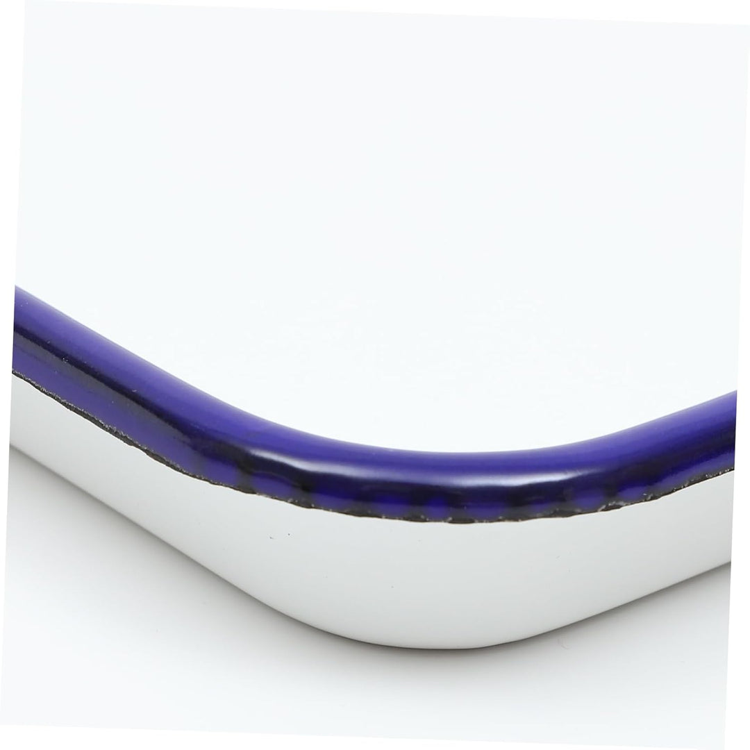 BESTonZON Enamel Backblech Rechteckige Servierplatte Für Köstliches Backen Spülmaschinenfest Rostbes