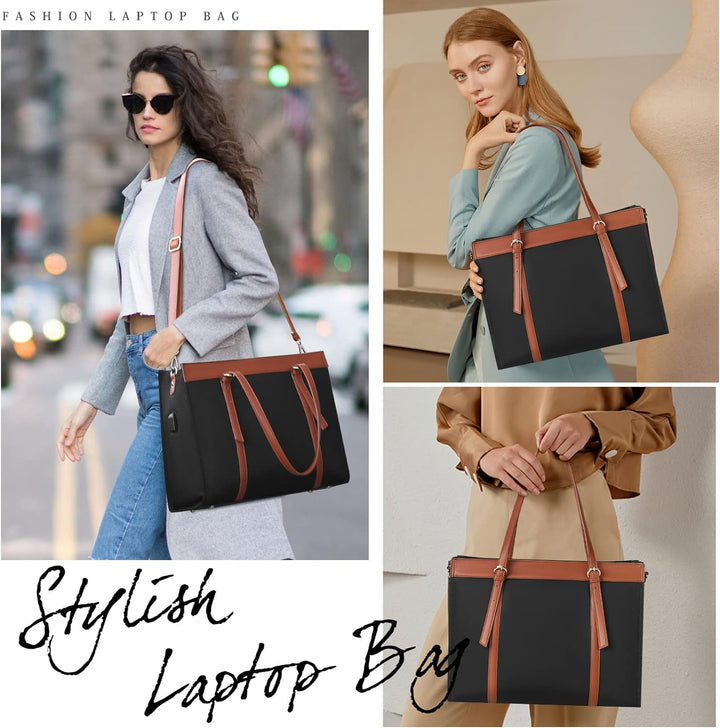 KTMOUW Shopper Damen Gross 15.6 Zoll Wasserdicht Handtasche Laptoptasche Business Schule Laptop Umhä
