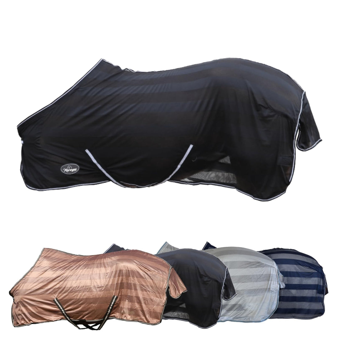 Marengos - Fliegendecke mit Kreuzgurt Economic | Schutz vor Insekten & Plagegeistern | Ekzemerdecke