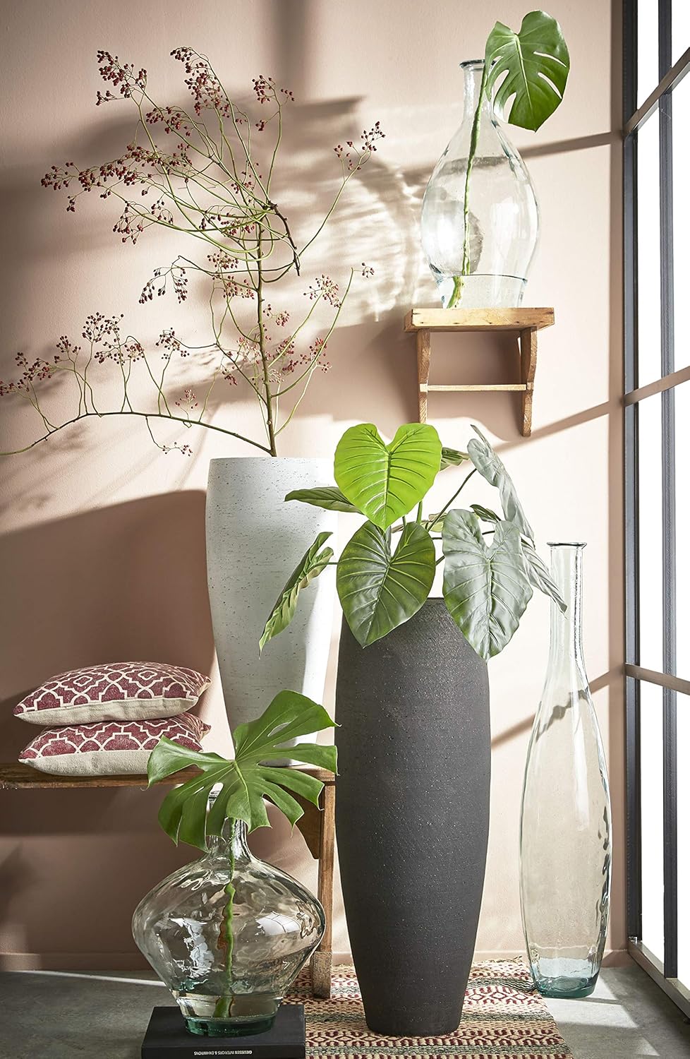 Mica Decorations Kyara Dekorative Flasche - H100 x Ø20 cm - Transparant H. 100 cm D. 20 cm Transpare