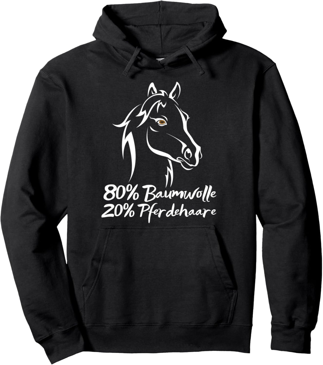 Spruch Pferdehaare Reiter Reitlehrer Hengst Pferde Geschenk Pullover Hoodie