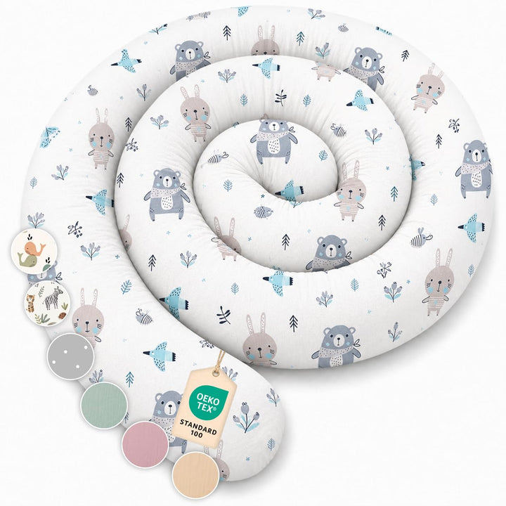 Seitenschläferkissen aus 100% Baumwolle – Bettschlange Body Pillow, Lange Kopfkissen Bettrolle, Nack
