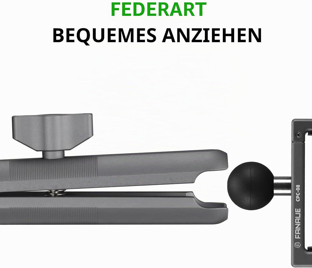 FANAUE Doppelbuchsenarm kompatibel mit RAM Mounts Type B 1" Ball Assembly und Motorrad-Handyhalterun