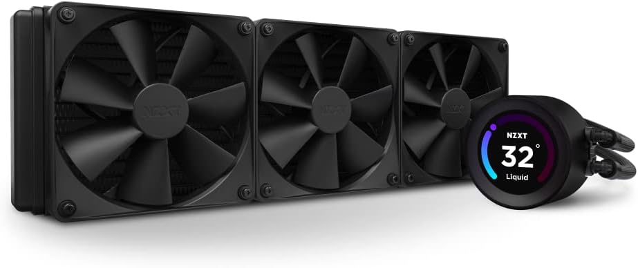 NZXT Kraken Elite 360 - RL-KN36E-B1-360mm AIO CPU Wasserkühlung - 2,36" LCD Display 640x640-2x120mm