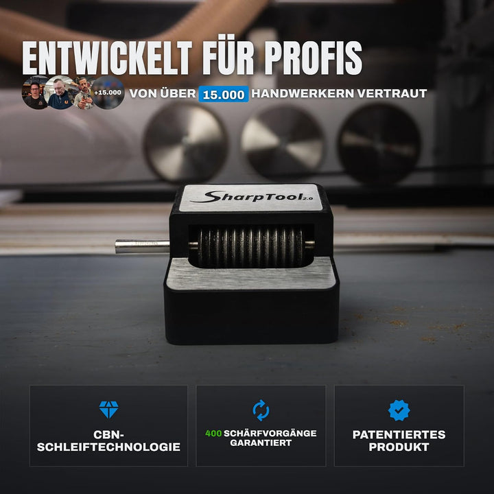 SharpTool 2.0 Schärfer für Multitool Sägeblätter - Präzisions-Schärfer für Bohrmaschine zum Nachschä