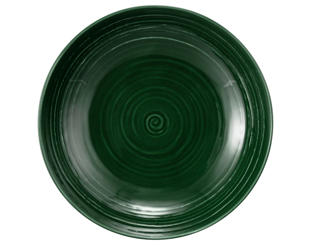 Seltmann Weiden Terra Suppenteller, 21 cm, Tiefer Essteller mit spiralförmigem Relief, Spülmaschinen