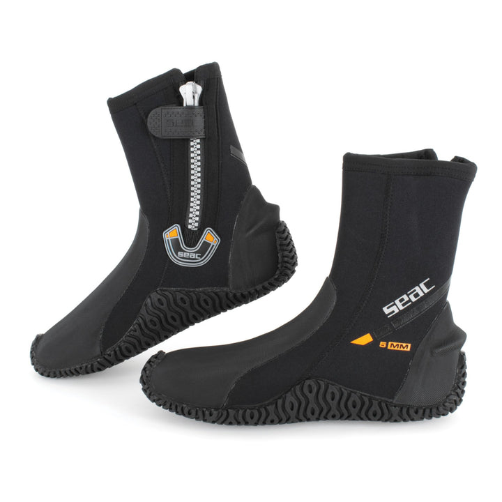 Seac Basic HD, Füssling aus 5 mm Neopren und fester Laufsohle, Taucherschuhe für Geräteflosse XS, XS