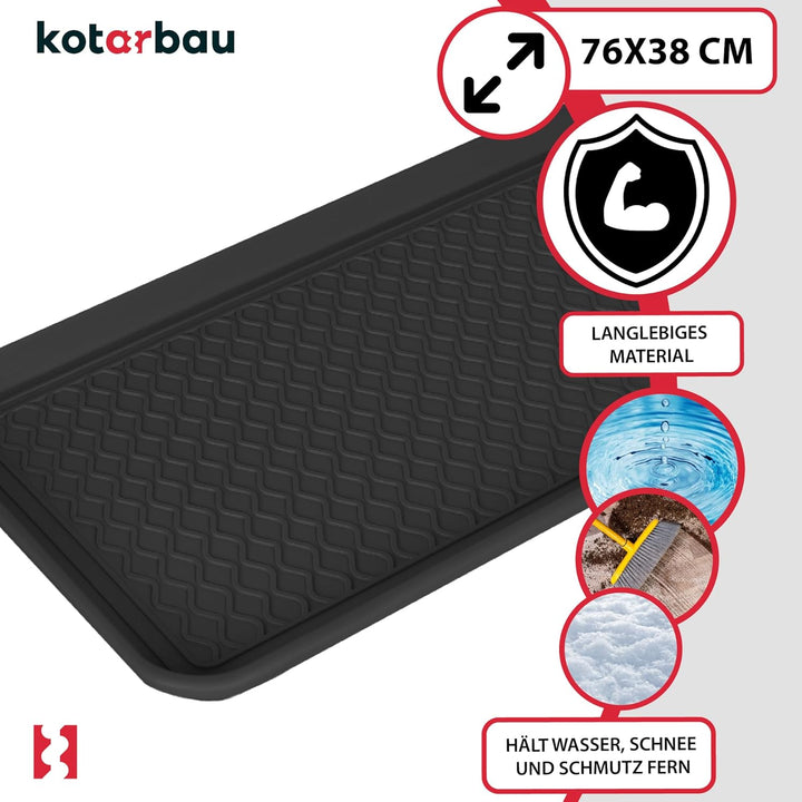 KOTARBAU® 2er Set Schuhabtropfschale - 38 x 76 cm - Abtropfmatte für nasse Schuhe - Schuhablage für