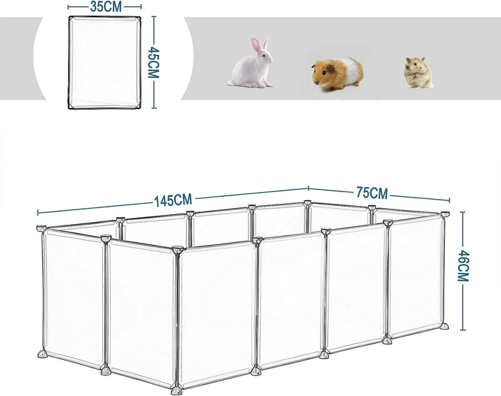 EUGAD Freigehege für Kaninchen, Meerschweinchen Gehege, Welpenauslauf Kleintiergehege, Freilaufgeheg
