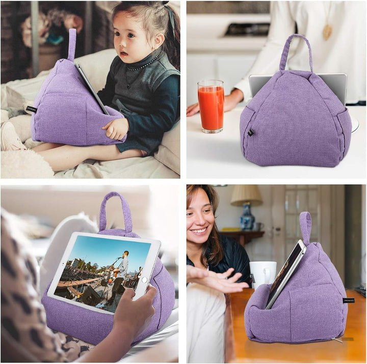 MoKo Tablet Kissenständer, Weich Sitzsack Kissenhalter für bis zu 12.9" Tablet ipad Air 5 10.9, iPad