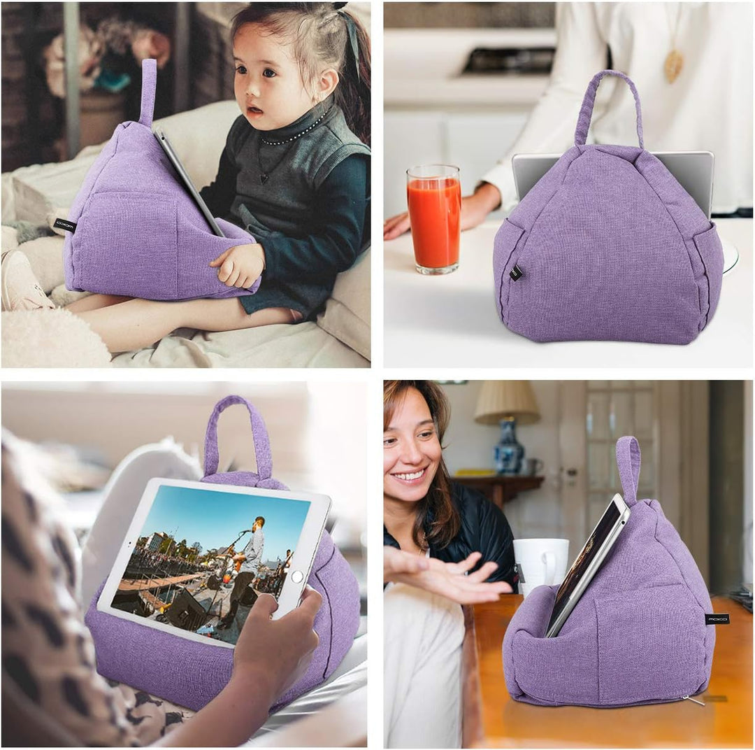 MoKo Tablet Kissenständer, Weich Sitzsack Kissenhalter für bis zu 12.9" Tablet ipad Air 5 10.9, iPad