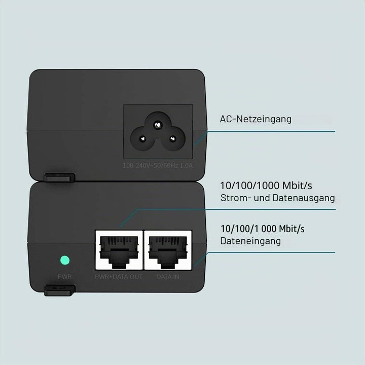 TP-Link TL-POE160S PoE+ Injektor (2 Gigabit-Ports, kompatibel mit 802.3af /at, Gesamtleistung mit bi