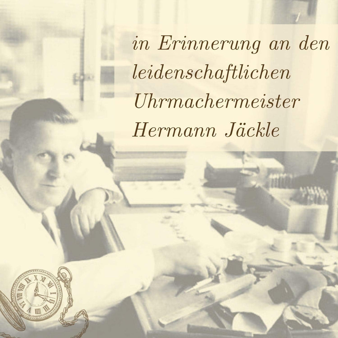 Hermann Jäckle Heidelberg Stilvolle und Elegante Skelett Taschenuhr für Herren mit Handaufzug I Qual