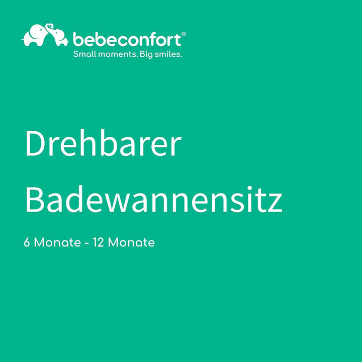 Bebeconfort Drehbarer Badewannensitz, Badewannensitz, Ergonomisch, 6 Monate bis 12 Monate, 0-10 kg,