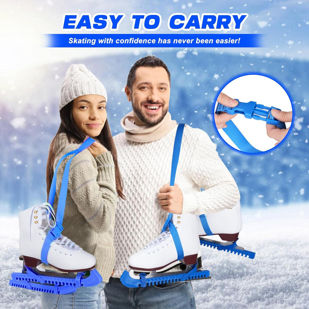 BOOSTEADY Schlittschuhschutz Verstellbarer Spatenschutz Kufenschoner für Eishockeyschlittschuhe Schl