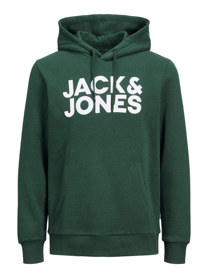 JACK & JONES Male Kapuzenpullover Logo Kapuzenpullover 3XL Island Green/Print White, 3XL Island Gree
