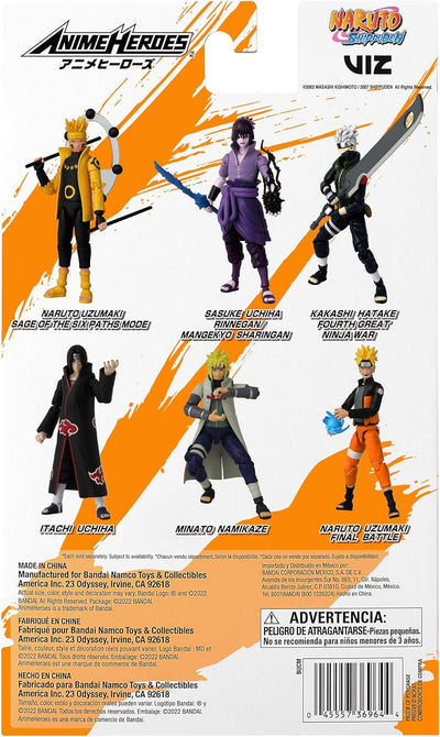 Bandai – Anime Heroes – Naruto Shippuden – Anime Heroes Figur 17 cm – Naruto Uzumaki (Final Battle)