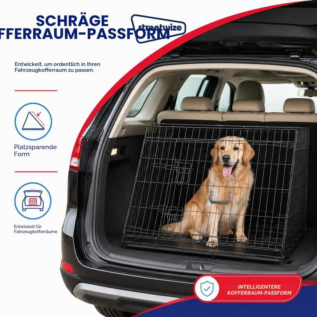 Streetwize Accessories Faltbare schräge Hundebox - Medium - 76x56x54cm