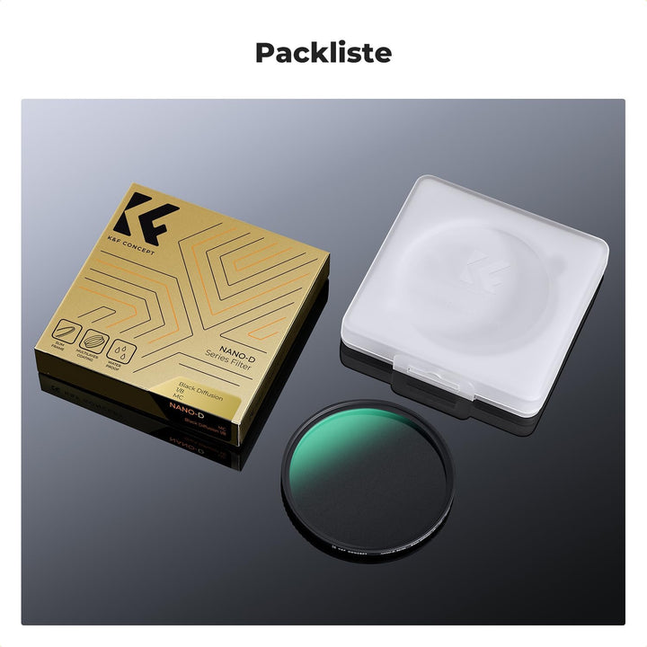 K&amp;F Concept Nano-D Serie Black-Mist 1/8 Filter 49mm Black Promist 1/8 Filter aus Optisches Glas mit