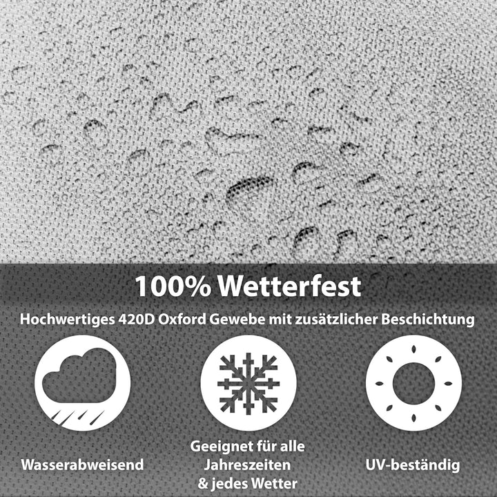 KHP Professional Premium Schutzhülle für Sonnenschirm aus extra stabilem Stoff in 5 Längen | Extrem