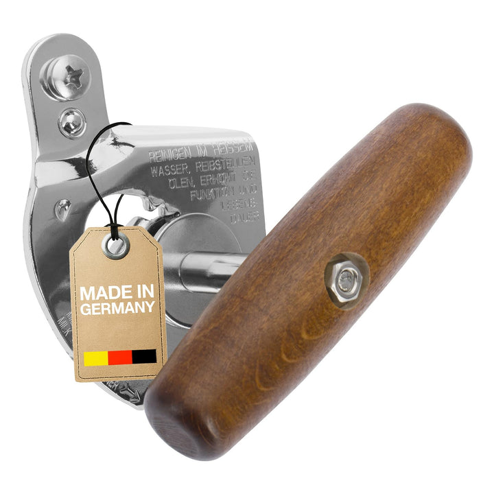 Westmark Profidosenöffner, Für den gewerblichen Gebrauch, für Dosen in Gastronomiegrösse, Stahl/Holz