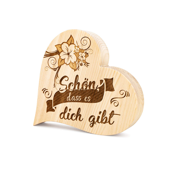 sagl.tirol Zirbenherz Schön, DASS es Dich gibt. (20cm), 20cm