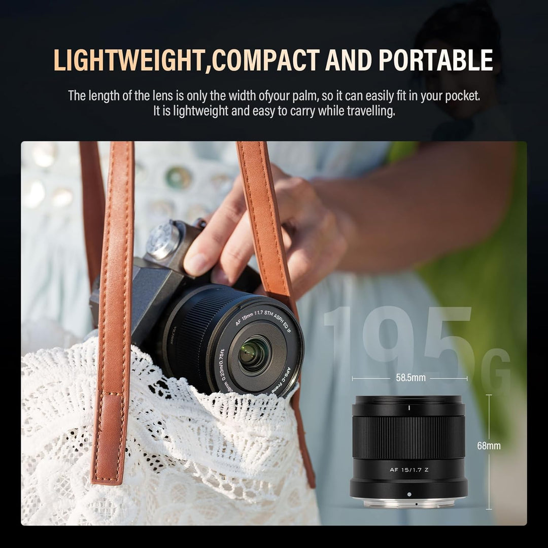 VILTROX 15mm F1.7 Air Autofokus-Objektiv für Nikon Z-Mount-Kamera-Objektive STM APS-C Grosse Blende