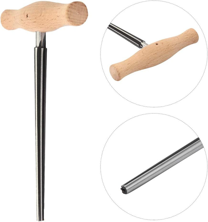 Drfeify Geigenreibahle, 1:30 Reibahle Konus mit Holzgriff Reparatur Gitarrenbauer Werkzeug Geeignet