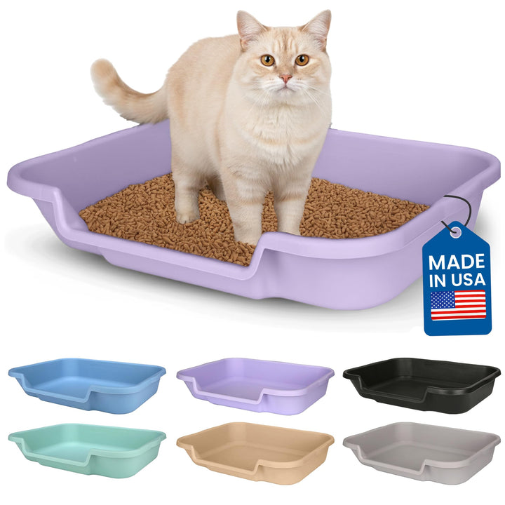 KittyGoHere Senior-Katzentoilette, niedriger Einstieg, komfortable Grösse, ideal für ältere und arth