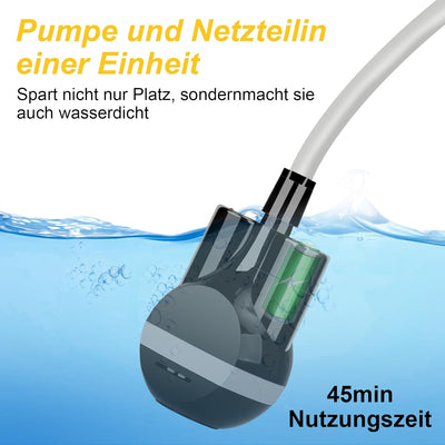 LIBERRWAY Campingdusche mit Pumpe, Camping Dusche Set mit Wiederaufladbarer Akku/Jetkopf, 2m Dusches