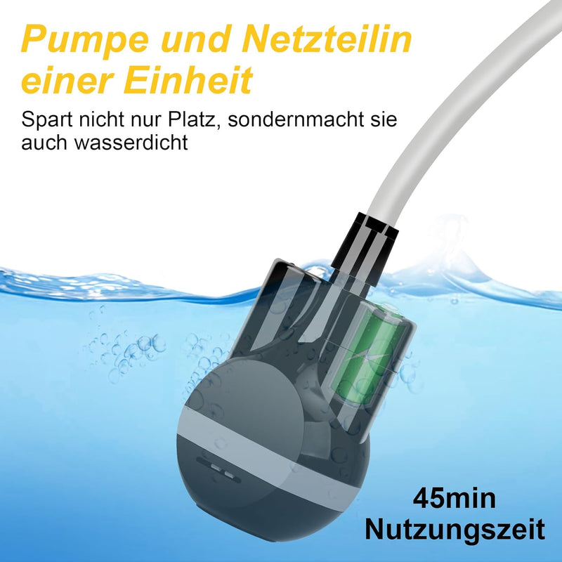 LIBERRWAY Campingdusche mit Pumpe, Camping Dusche Set mit Wiederaufladbarer Akku/Jetkopf, 2m Dusches