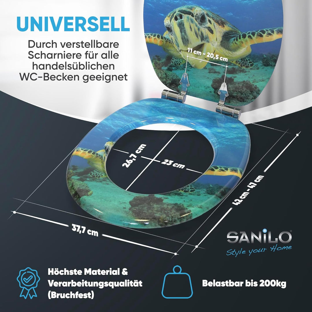 Sanilo WC Sitz mit Absenkautomatik, viele neue Toilettendeckel zur Auswahl, hochwertige Oberfläche,