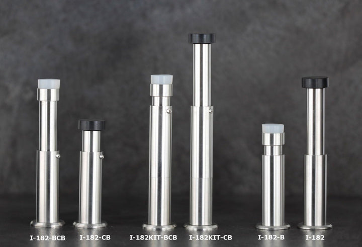 Verstellbarer Wandstopper | 88-165 mm | Gummi Schwarzer | Edelstahl AISI 304 | Finish Matt | Enthält