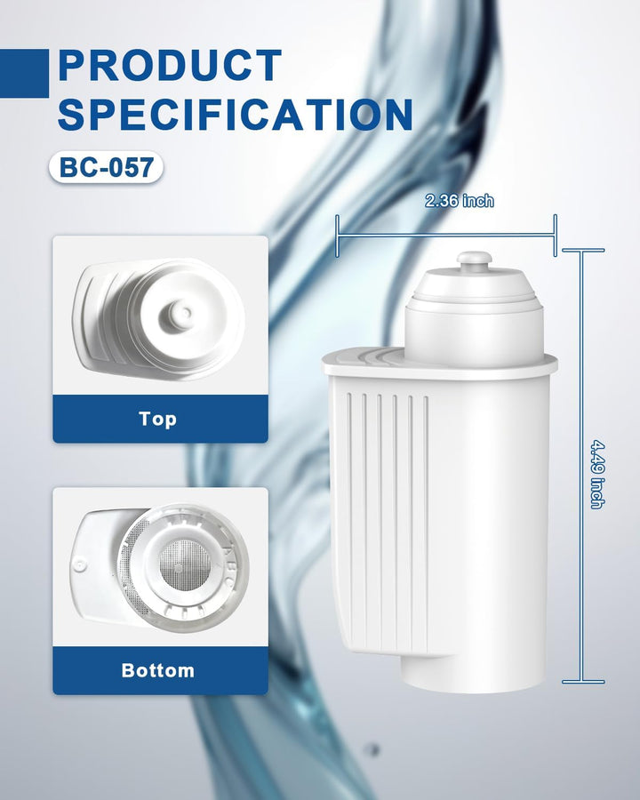 Kaffee-Wasserfilter Ersatz 4 Packung für TZ70003 Wasserfilter | Kompatibel mit der EQ-Serie TCZ7003