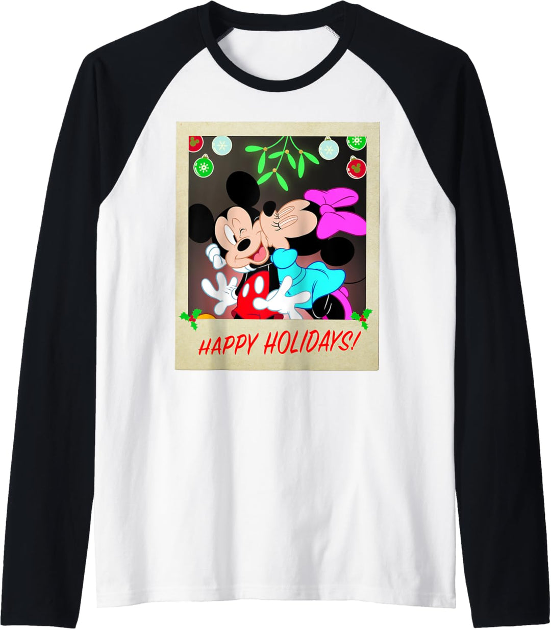 Disney Mickey And Friends Weihnachten Mickey And Minnie Raglan