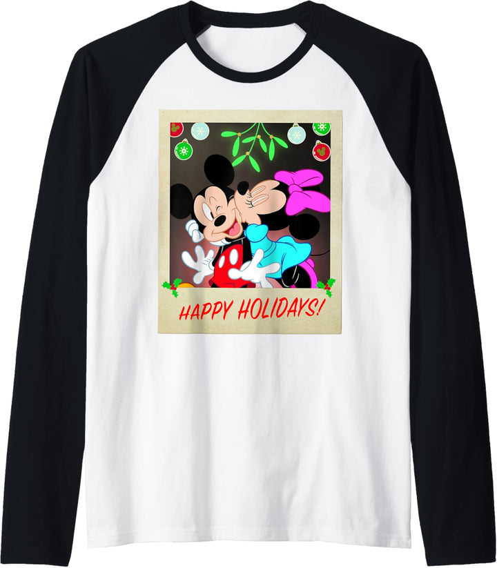 Disney Mickey And Friends Weihnachten Mickey And Minnie Raglan