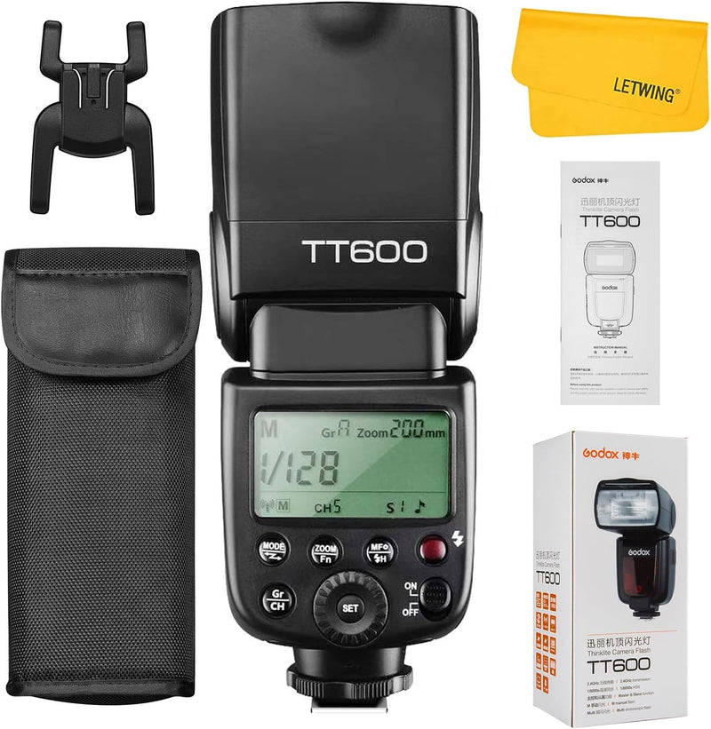 Godox TT600 2.4G Speedlite Master/Slave-Blitz mit integriertem Auslösesystem für Canon Nikon Pentax