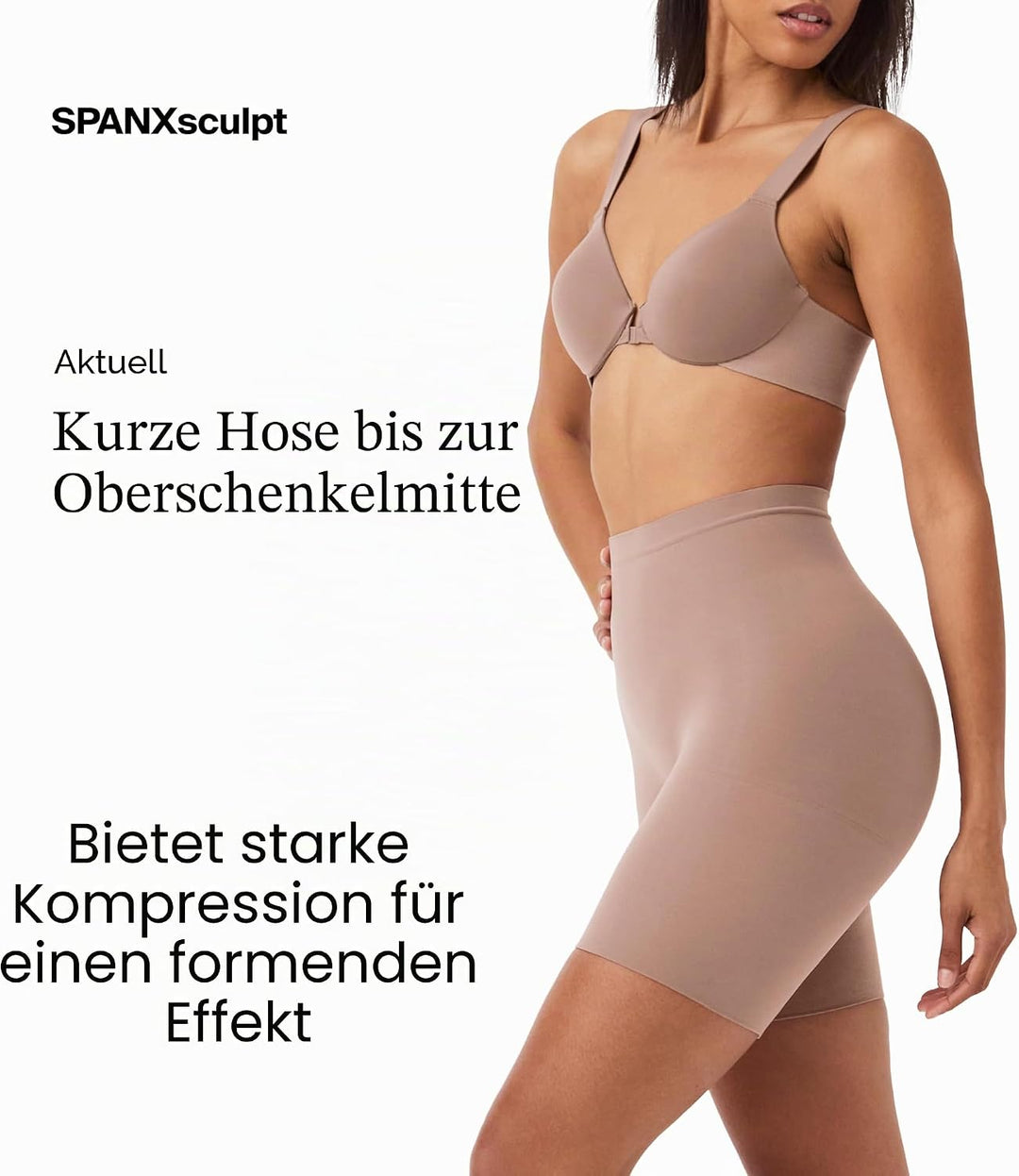 Spanx Damen Power Short Waist Shapewear 2X Waist Shapewear Café Au Lait, 2X Waist Shapewear Café Au