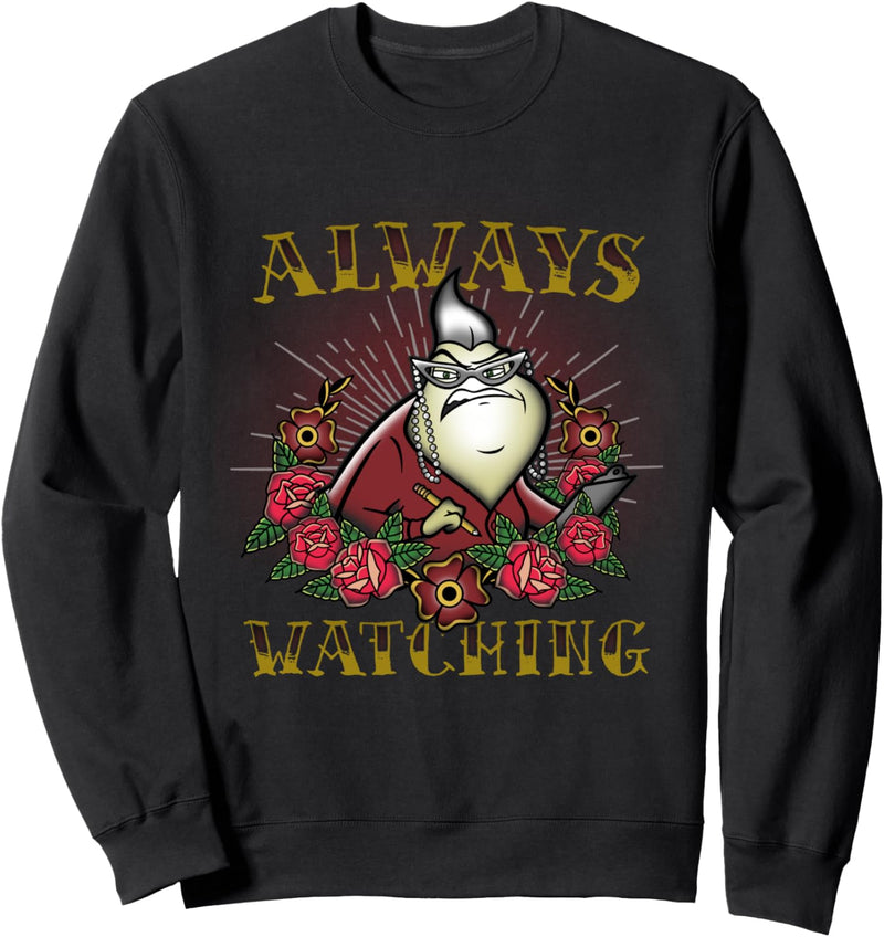 Disney Pixar Monsters Inc. Roz Always Watching Portrait Sweatshirt