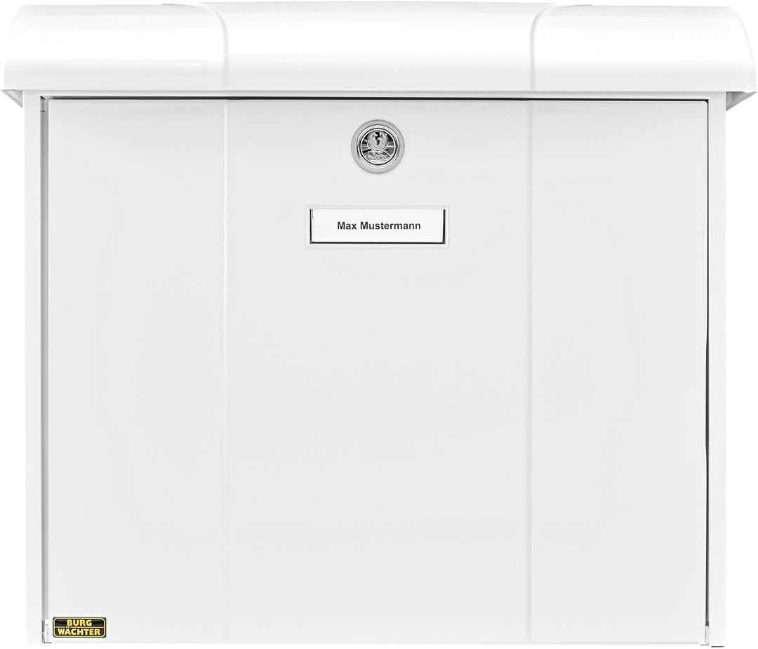 Burg-Wächter Briefkasten mit aufklappbarem Regendach, A4 Einwurf-Format, EU Norm EN 13724, Verzinkte